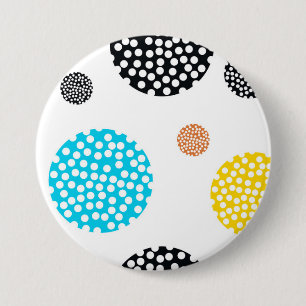 Macaron Rond 7,6 Cm Joueuse, tendance, cool, amusante, cercles pointil