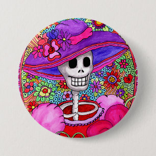 Macaron Rond 7,6 Cm Jour frais de bouton mort