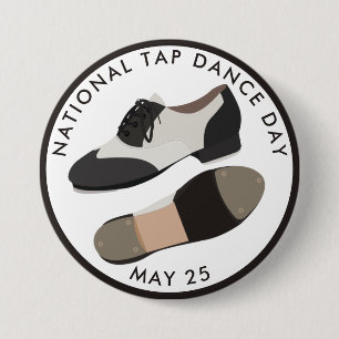 Macaron Rond 7,6 Cm Jour national de la danse sur bande