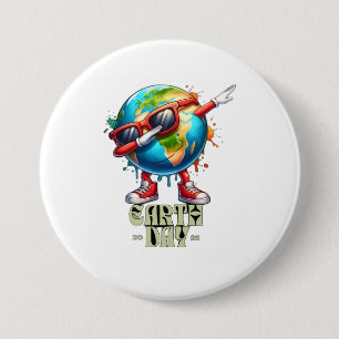 Macaron Rond 7,6 Cm 🌎 Journée de la Terre Cool 2025 😎