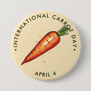 Macaron Rond 7,6 Cm Journée internationale de la carotte, carotte d'aq