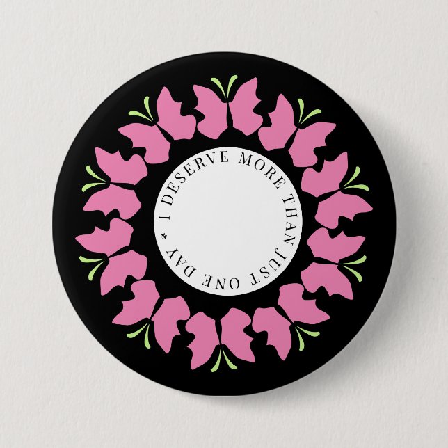 Macaron Rond 7,6 Cm Journée internationale de la femme (Devant)