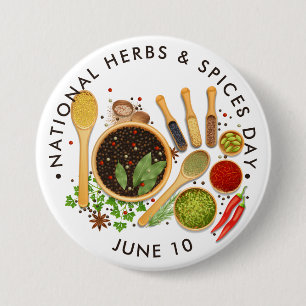 Macaron Rond 7,6 Cm Journée nationale des herbes et épices