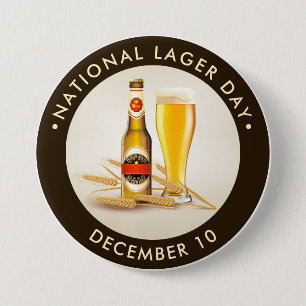 Macaron Rond 7,6 Cm Journée nationale des Lager, bière