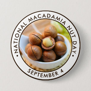 Macaron Rond 7,6 Cm Journée nationale des noix de macadamia