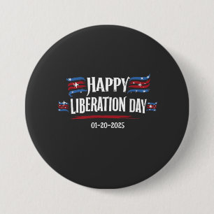 Macaron Rond 7,6 Cm Joyeuse Journée de libération 2025 Trump America