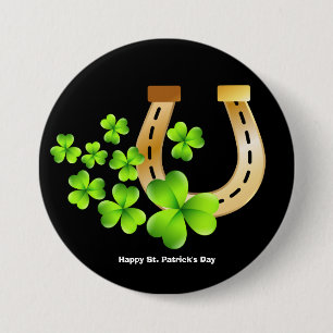 Macaron Rond 7,6 Cm Joyeuse Saint Patrick's Day Bonne chance Chaussure
