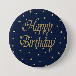 Macaron Rond 7,6 Cm Joyeux anniversaire de la Marine