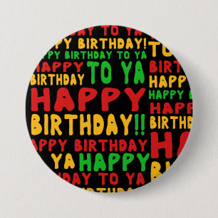 Macaron Rond 7,6 Cm Joyeux Anniversaire Des Paroles De Ya Song