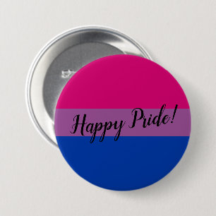 Macaron Rond 7,6 Cm Joyeux drapeau bisexuel de fierté