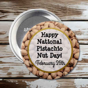 Macaron Rond 7,6 Cm Joyeux Jour des noix de Pistache Février 26e Bouto