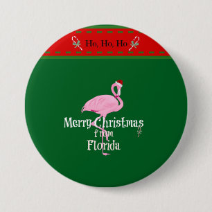 Macaron Rond 7,6 Cm Joyeux Noël de Floride