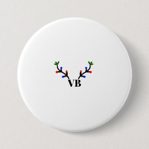 Macaron Rond 7,6 Cm Joyeux rennes Noël ajouter nom nom nom titre