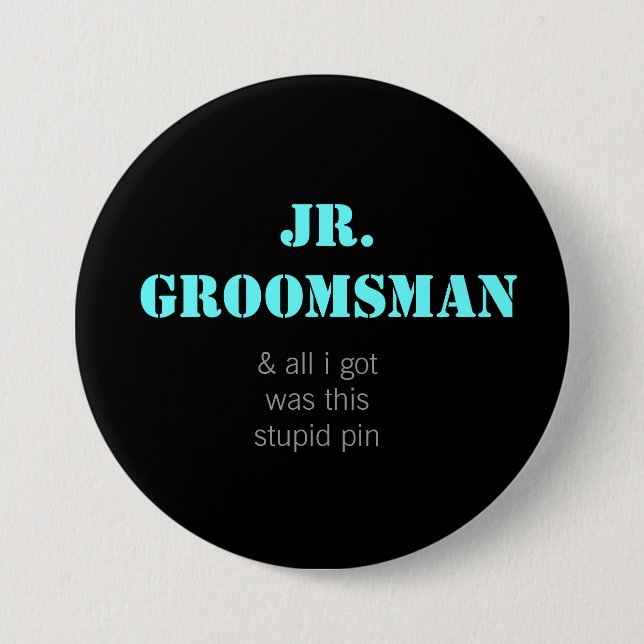 Macaron Rond 7,6 Cm Jr. Groomsman (Devant)