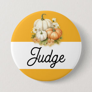 Macaron Rond 7,6 Cm Juge de la Foire de récolte d'automne citrouille