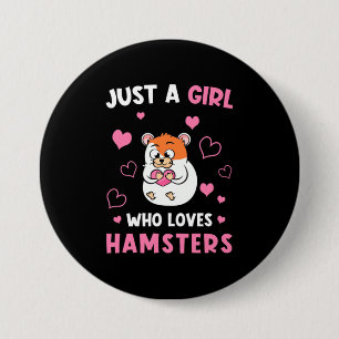 Macaron Rond 7,6 Cm Juste Une Fille Qui Aime Mes Hamsters