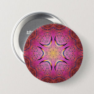 Macaron Rond 7,6 Cm Kaleidoscope du coeur radieux