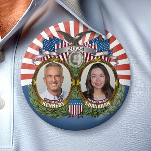 Macaron Rond 7,6 Cm Kennedy Shanahan 2024 - Campagne collective