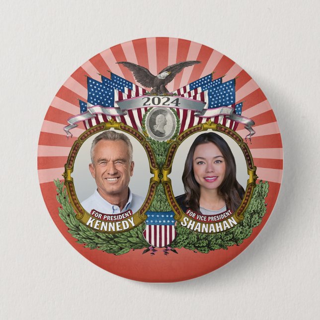 Macaron Rond 7,6 Cm Kennedy Shanahan 2024 - Campagne collective (Devant)