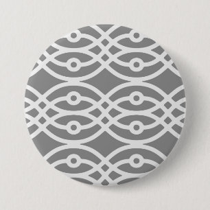 Macaron Rond 7,6 Cm Kimono, gris foncé et gris argenté