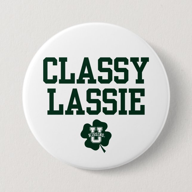 Macaron Rond 7,6 Cm KissingU.com - CLASSY LASSIE (Devant)