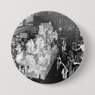 Macaron Rond 7,6 Cm Knights of Babylon New Orleans Mardigras 1955 