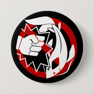 Macaron Rond 7,6 Cm Koi poinçonnant le bouton interdit