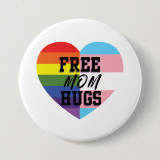Macaron Rond 7,6 Cm La maman libre étreint des boutons de LGBTQ