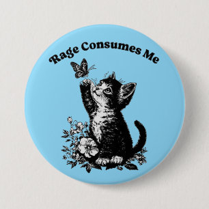 Macaron Rond 7,6 Cm la rage me consume
