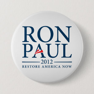 Macaron Rond 7,6 Cm La restauration Amérique de Ron Paul se boutonnent