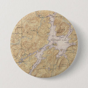 Macaron Rond 7,6 Cm Lac Cranberry, Wanakena, région de la rivière Oswe