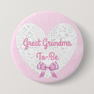 Macaron Rond 7,6 Cm Lacy rose Grand Grand Grand-mère pour être Baby sh