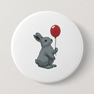 Macaron Rond 7,6 Cm Lapin avec ballon
