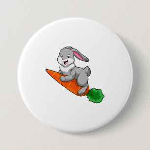 Macaron Rond 7,6 Cm Lapin avec carotte