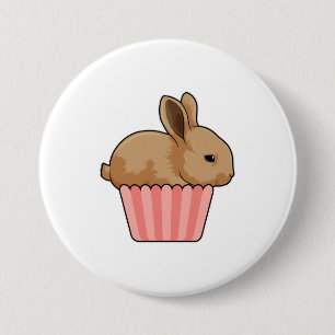 Macaron Rond 7,6 Cm Lapin avec muffin
