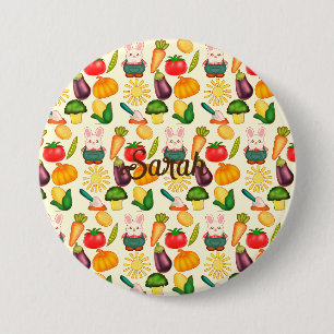 Macaron Rond 7,6 Cm Lapin Lapin Farmer de légumes