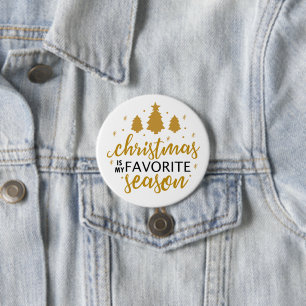 Macaron Rond 7,6 Cm L'art des mots de Noël est mon préféré