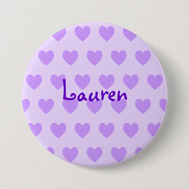 Macaron Rond 7,6 Cm Lauren en violet (Devant)