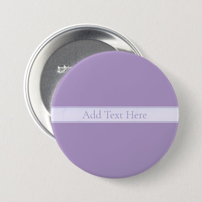 Macaron Rond 7,6 Cm Lavande Lumière Personnalisable Purple (Devant & derrière)