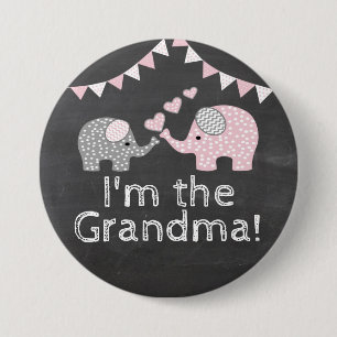 Macaron Rond 7,6 Cm Le baby shower orienté   d'éléphant je suis la
