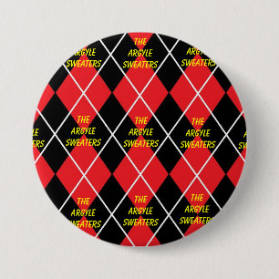Macaron Rond 7,6 Cm Le bouton à motifs de losanges de fan de chandail