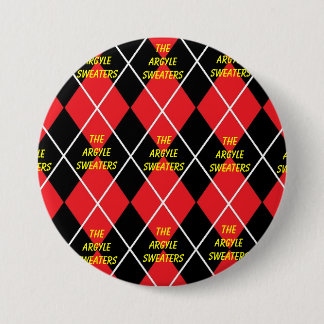 Macaron Rond 7,6 Cm Le bouton à motifs de losanges de fan de chandails