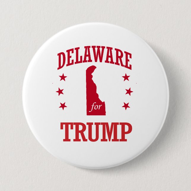 MACARON ROND 7,6 CM LE DELAWARE POUR DONALD TRUMP (Devant)