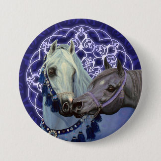 Macaron Rond 7,6 Cm Le désert Jewels le bouton rond de chevaux Arabes