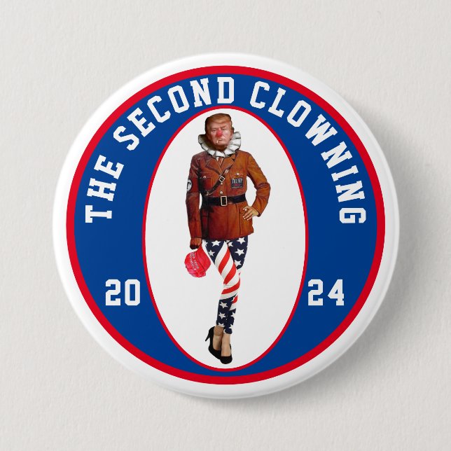 Macaron Rond 7,6 Cm Le deuxième clown (Devant)