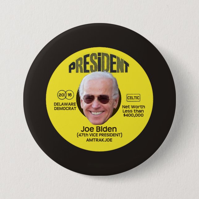 Macaron Rond 7,6 Cm Le disque de Joe Biden (Devant)