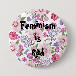 Macaron Rond 7,6 Cm Le féminisme est bouton de rad