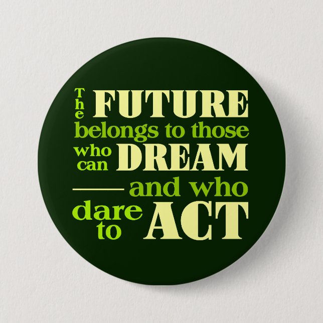 Macaron Rond 7,6 Cm Le futur bouton (Devant)