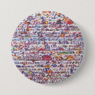 Macaron Rond 7,6 Cm Le griffonnage lutte insigne de bouton