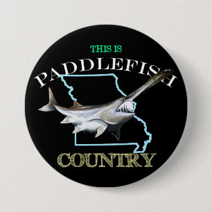 Macaron Rond 7,6 Cm Le Missouri est pays de Paddlefish